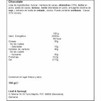 Chocolate con leche-almendras LINDT, tableta 100 g