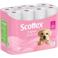 Papel higiénico original SCOTTEX, paquete 24 rollos