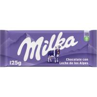 Chocolate con leche MILKA, tableta 125 g