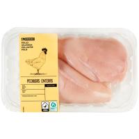 Pechugas enteras de pollo 2 ud EROSKI, bandeja 580 g Pechugas enteras de pollo 2 ud EROSKI, bandeja 580 g