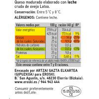 Queso natural D.O. Idiazabal EROSKI SELEQTIA, cuña aprox. 250 g