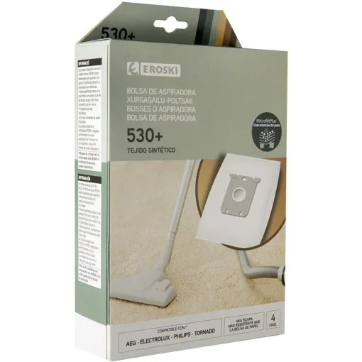 Bolsa de aspirador 530+ EROSKI, pack 4 uds