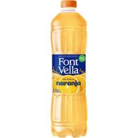 Agua con zumo de naranja FONT VELLA, botella 1,15 litros