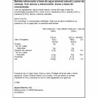 Agua con zumo de naranja FONT VELLA, botella 1,15 litros