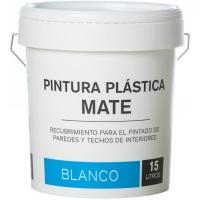 Barrualderako pintura plastiko zuri matea, potoa 15 l