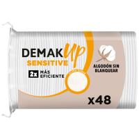 Discos desmaquilladores oval DEMAK`UP SENSITIVE, paquete 48 uds