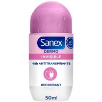 Desodorante para mujer invisible SANEX, roll on 50 ml Desodorante para mujer invisible SANEX, roll on 50 ml
