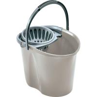 Cubo escurridor con ruedas 15 L. M-HOME, 1 ud