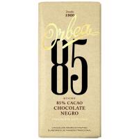 Chocolate negro 85 % cacao ORBEA, tableta 100 g
