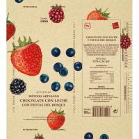 Chocolate con leche-frutas del bosque ORBEA, tableta 125 g