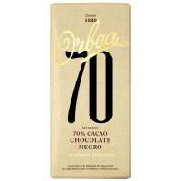 Chocolate negro origen Madag. 70 % cacao ORBEA, tableta 100 g