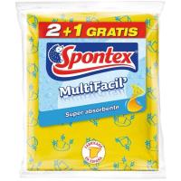 Bayeta amarilla multifácil SPONTEX, pack 2+1 unid.