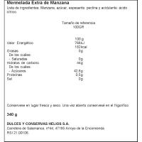 Mermelada de manzana HELIOS, tarro 340 g