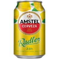 Cerveza con limón AMSTEL Radler, lata 33 cl