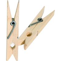 Pinza de madera para tender la ropa 75mm TARRES, paquete 24 uds
