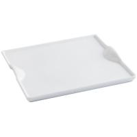 Plato Rectangular porcelana, 25,5cm