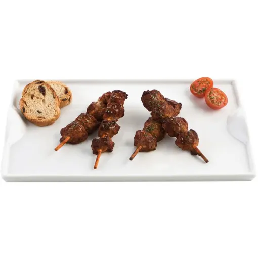 Plato Rectangular porcelana, 25,5cm