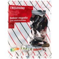 Caramelos de regalíz sin azúcar EROSKI, bolsa 90 g