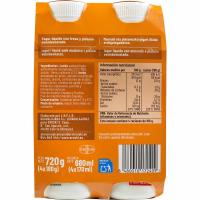 Yogur líquido sabor fresa-plátano EROSKI, pack 4x180 g