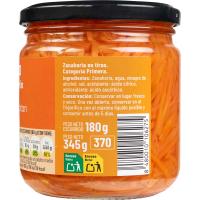 Zanahoria en tiras EROSKI, frasco 180 g 