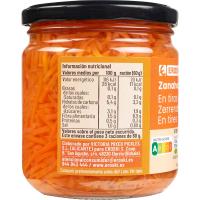 Zanahoria en tiras EROSKI, frasco 180 g 