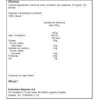 Chorizo natural ALEJANDRO, sarta 200 g