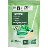 Friegasuelos Love aloe EROSKI, bolsa 20 dosis