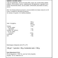 Delizias de jamón cocido extra NOEL, bandeja 120 g