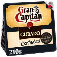Queso curado ya cortado GRAN CAPITÁN, cuña 210 g Queso curado ya cortado GRAN CAPITÁN, cuña 210 g