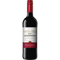 Vino Tinto Joven Valdepeñas CASTILLO SOLDEPEÑAS, botella 75 cl