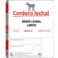 1/2 Cordero lechal limpio al vacío EROSKI, bandeja al aprox. 2.76 kg