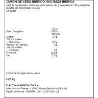 Jamón de cebo 50% raza ibérica LEGADO ELPOZO, pieza aprox. 8 kg