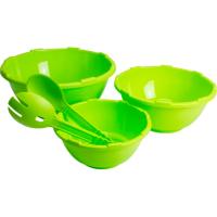 Juego de 3 ensaladeras y tenazas en plástico de 1,5 L, 3,2 L y  5,5 L CODIL, 1 ud