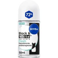 NIVEA INVISIBLE FOR BLACK&WHITE Fresh desodorante ikusezina, roll on 50 ml