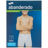 Bóxer infantil cerrado de algodón elástico, blanco ABANDERADO, talla 4