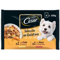 Gelatina multipack CÉSAR, pack 4x100 g