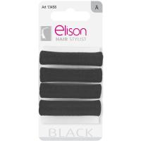 4 Elásticos clásicos negros ELISON, pack 1 ud 4 Elásticos clásicos negros ELISON, pack 1 ud