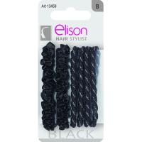 3+3 Elásticos fantasía medianos negros ELISON, pack 1 ud. 3+3 Elásticos fantasía medianos negros ELISON, pack 1 ud.