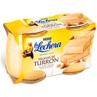 Postre de turrón LA LECHERA, pack 2x125 g