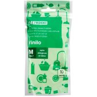 EROSKI binilozko eskularru ertaina, paketea 10 ale