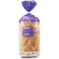 Pan de molde cereales-semillas EROSKI, paquete 675 g Pan de molde cereales-semillas EROSKI, paquete 675 g
