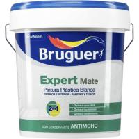 Pintura plástica para interiores y exterior, blanca Expert mate BURGUER, 15 litros
