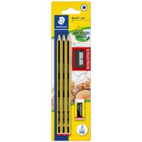 Lápiz grafito 3uds de 2HB + Goma + sacapuntas Noris STAEDTLER