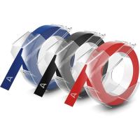 Cinta 3D para rotular, 9mmx3m, color: azul, negro y rojo, Junior DYMO, pack 3 uds