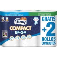 Papel higiénico compact FOXY, paquete 6 rollos
