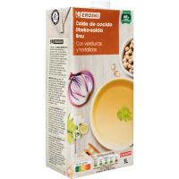 Caldo de cocido EROSKI, brik 1 litro
