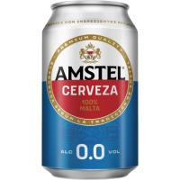 Cerveza sin alcohol AMSTEL, lata 33 cl