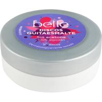 Discos quitaesmalte sin acetona belle, lata 30 unid.