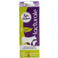 Leche semidesnatada sin lactosa LACTURALE, brik 1 litro