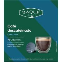 Café descafeinado compatible Dolce Gusto BAQUÉ, caja 10 uds
